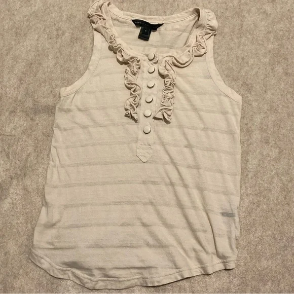 Button Ruffle Tank - Picture 1 of 8